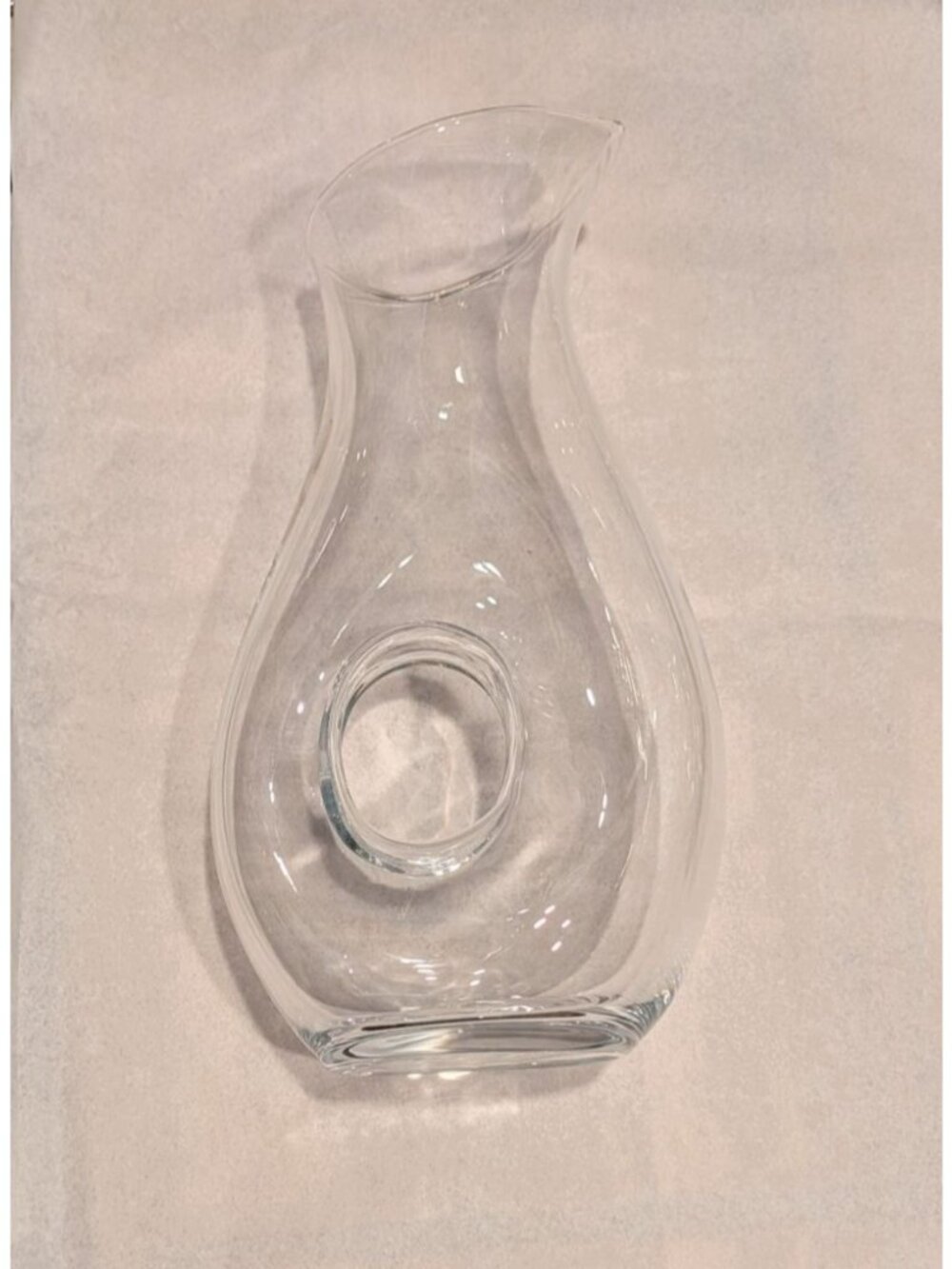 Wine Carafe Decanter pitcher donut Hole Center made in Poland